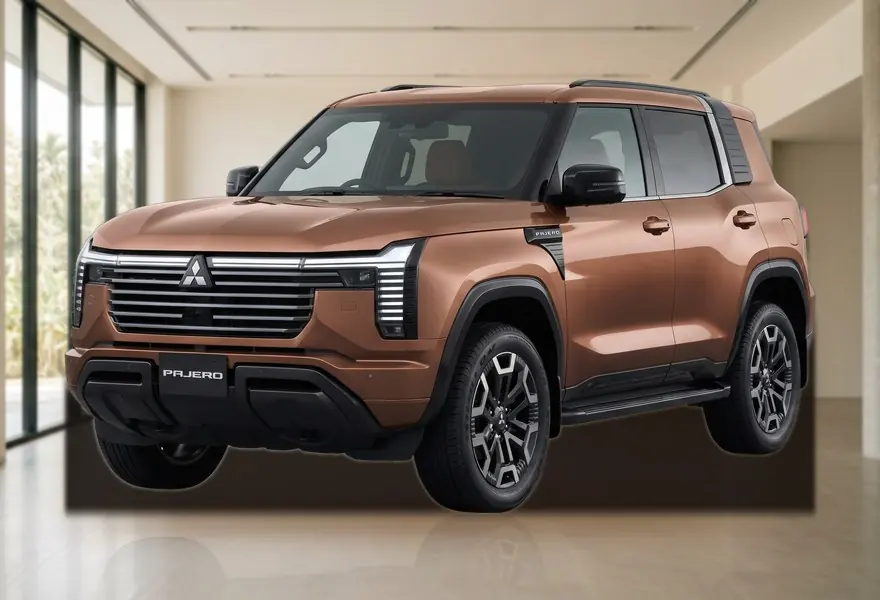 Mitsubishi Pajero, three-quarter front view