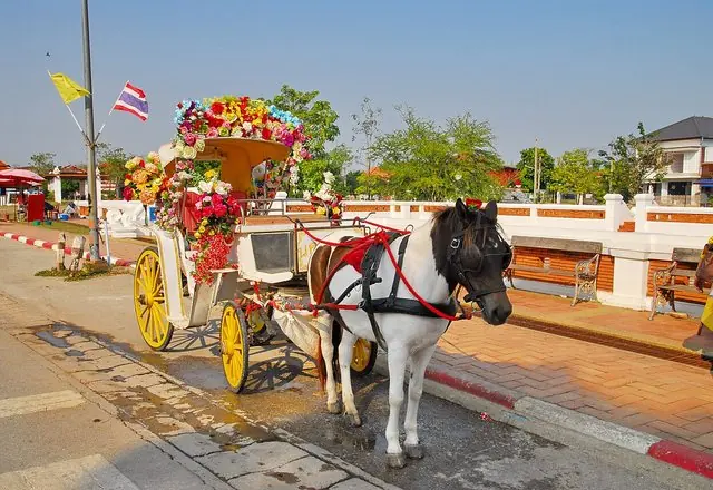 Lampang old town & the horse carriages, northern Thailand