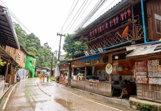 The village lane, northern Thailand